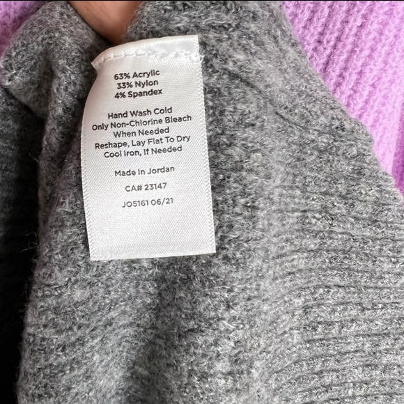 Talbots Brand | Women's Multicolored PINK/WHITE/GREY Stripe Sweater Size Large - Picture 3 of 7